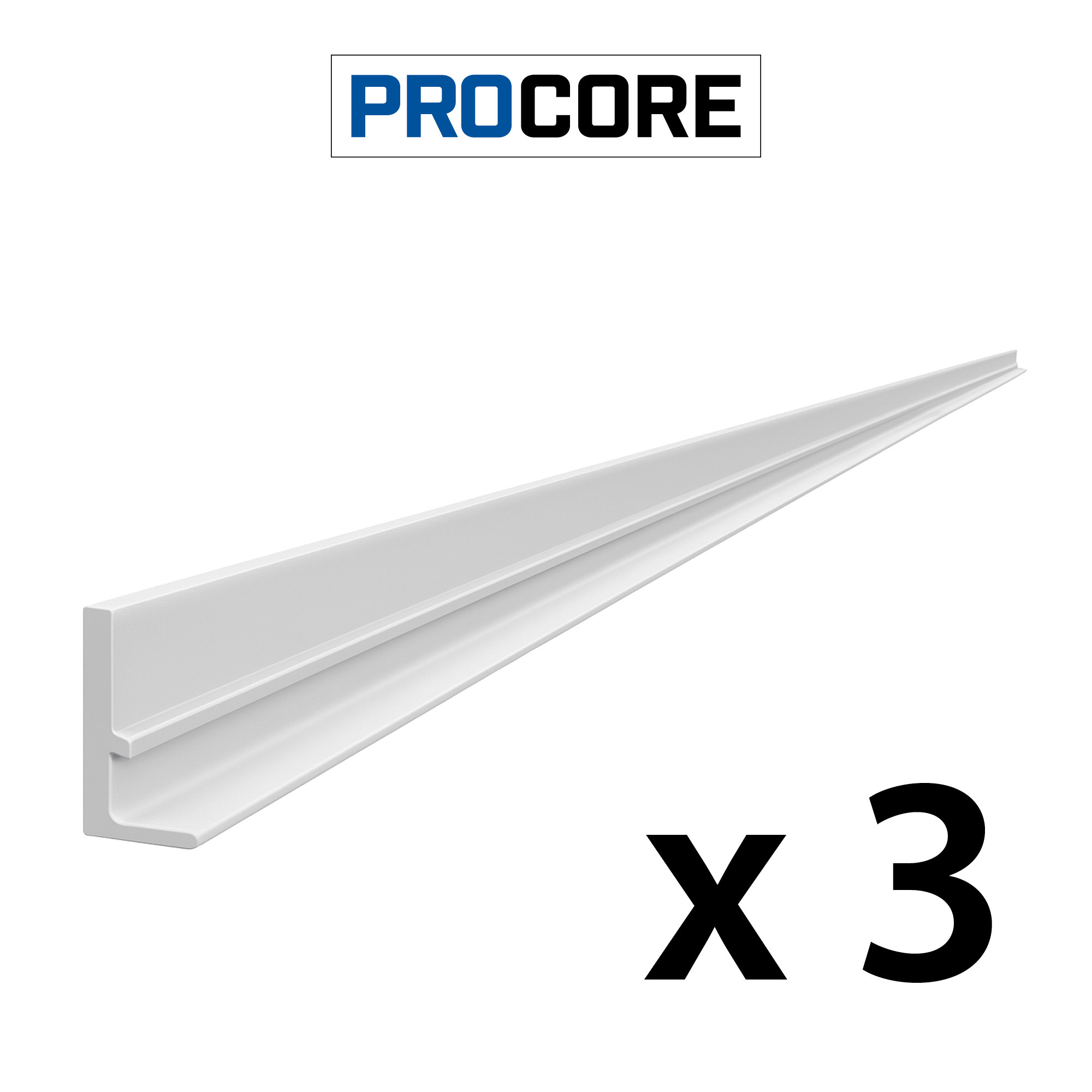 PROCORE – Ensemble de moulures supérieures en PVC de 8 pi