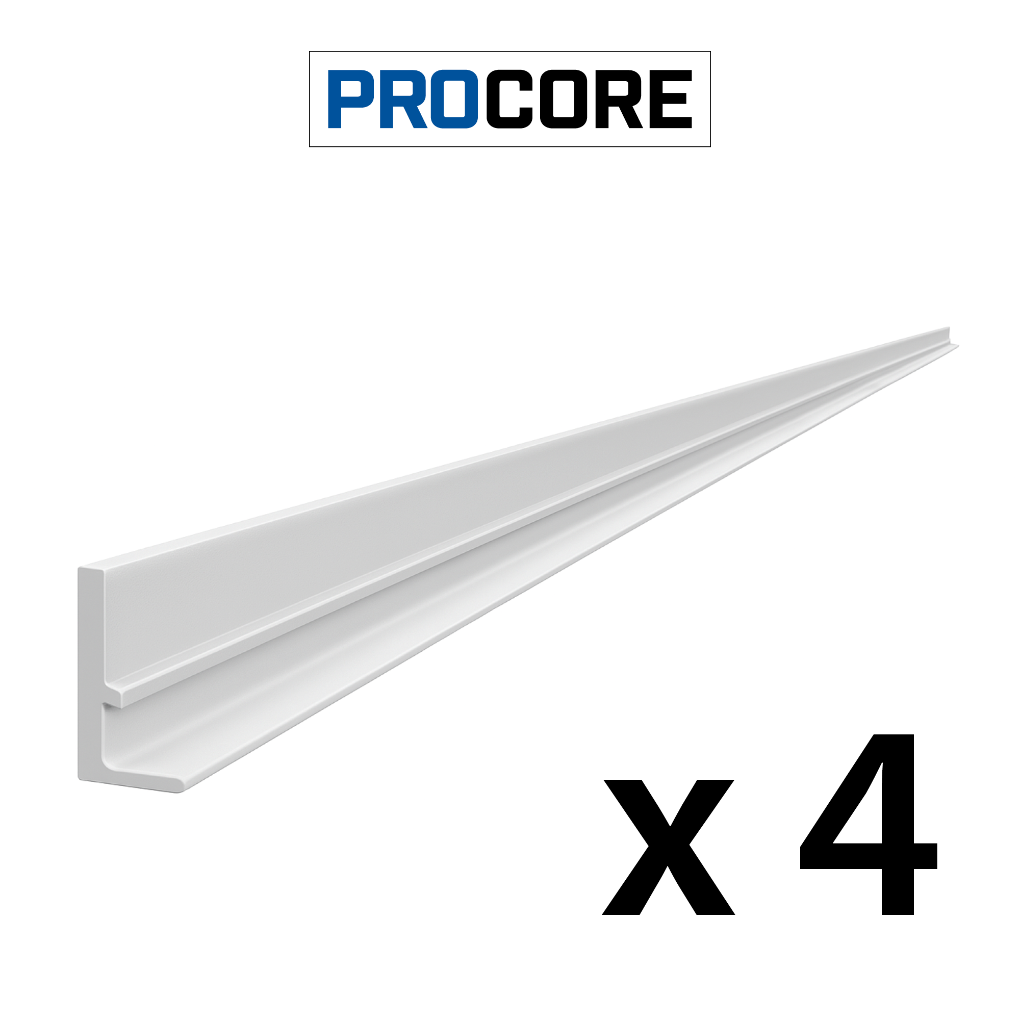PROCORE – Ensemble de moulures supérieures en PVC de 8 pi