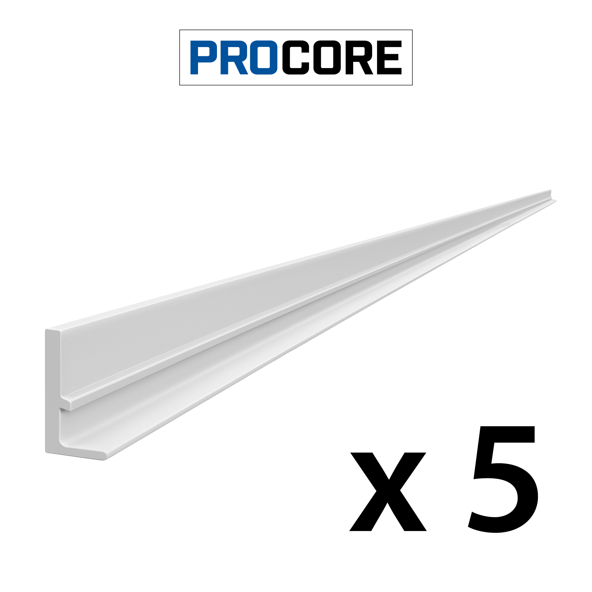 PROCORE – Ensemble de moulures supérieures en PVC de 8 pi