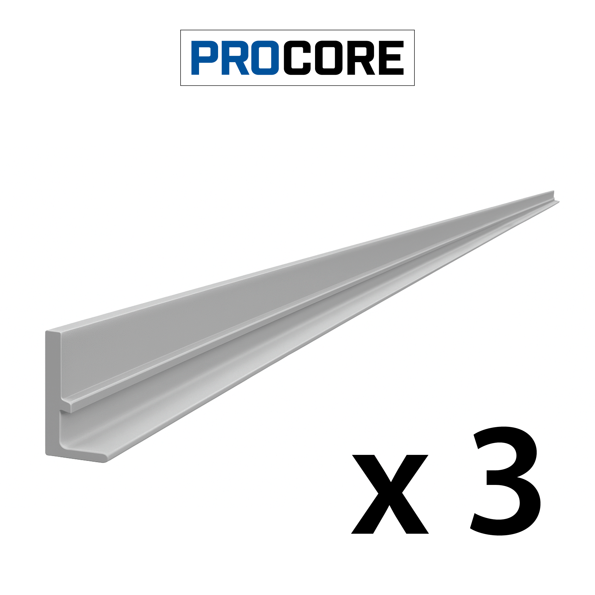 PROCORE – Ensemble de moulures supérieures en PVC de 8 pi