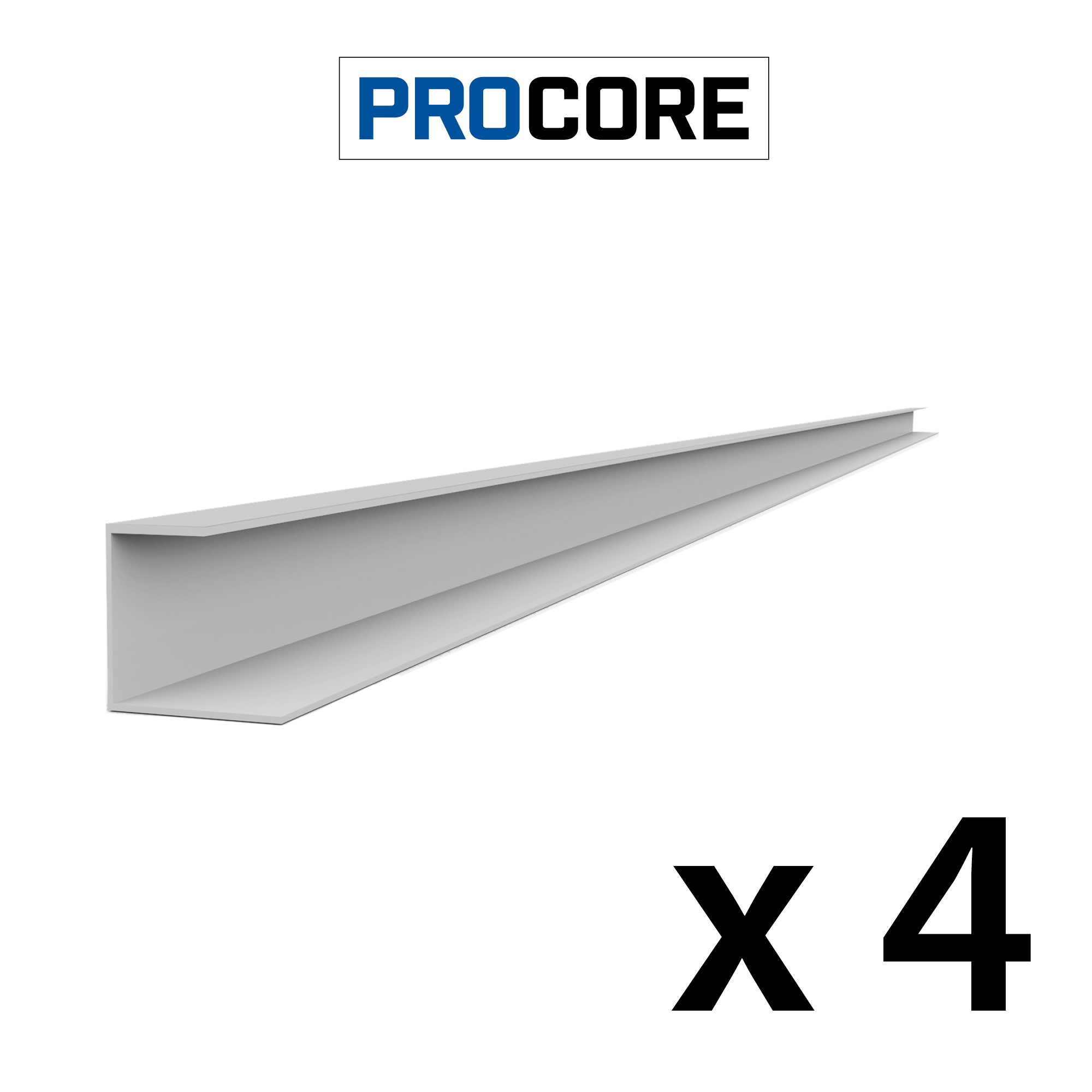 PROCORE – Ensemble de moulures latérales en PVC de 8 pi