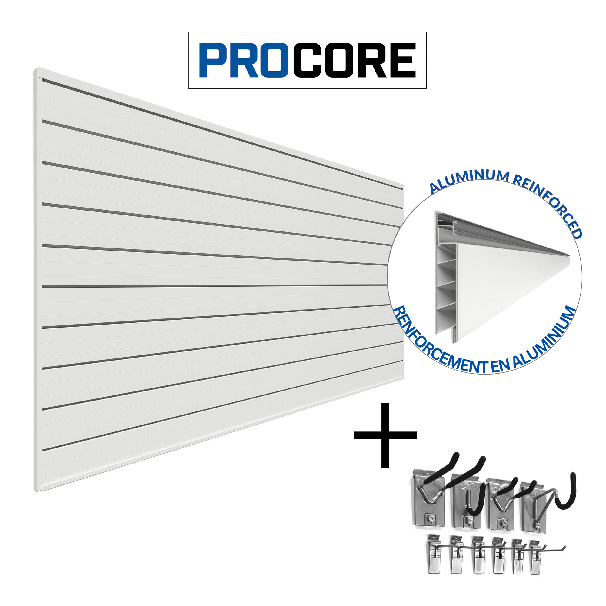 PROCORE – Ensemble de panneaux avec 10 crochets