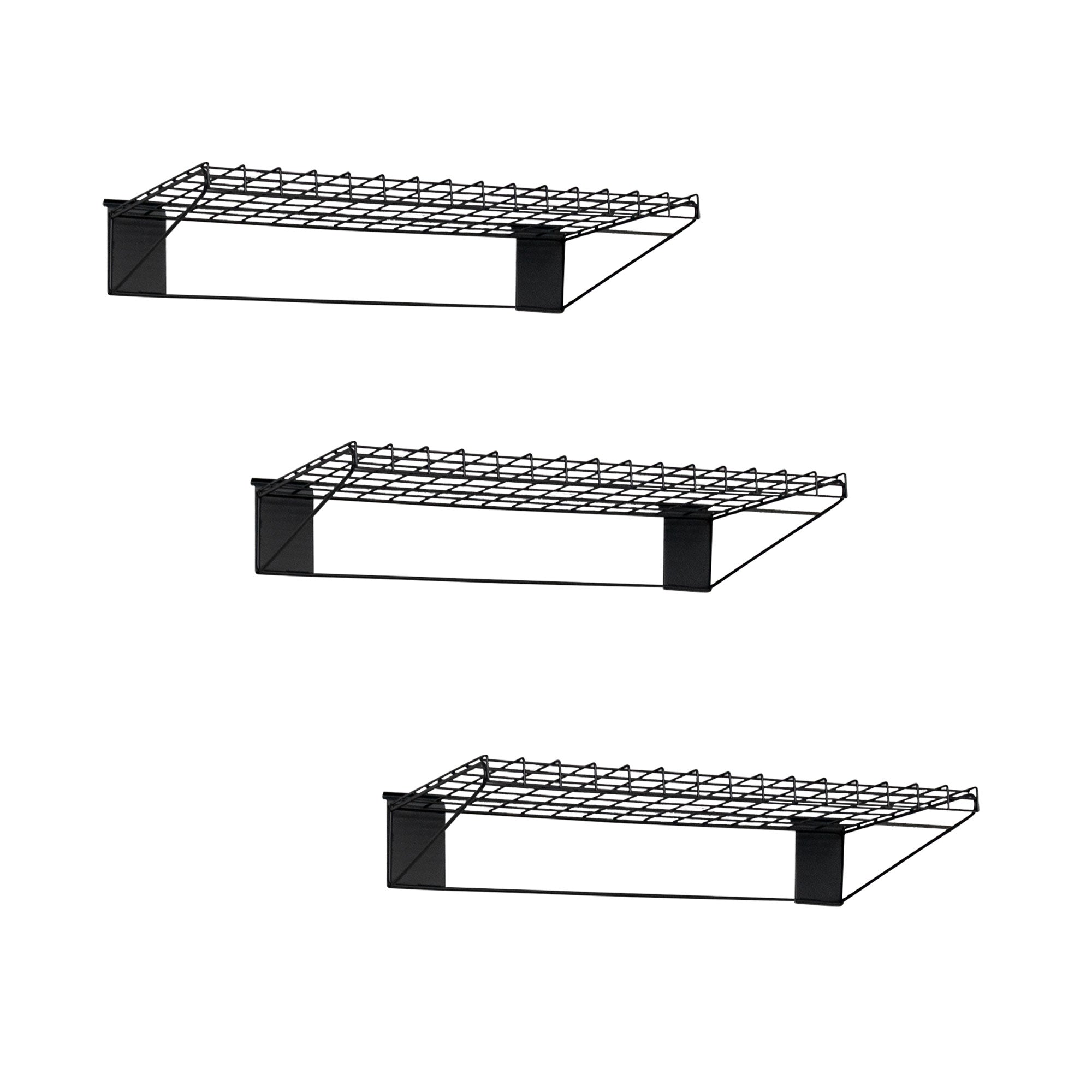Étagère grillagée – Ensemble de 3