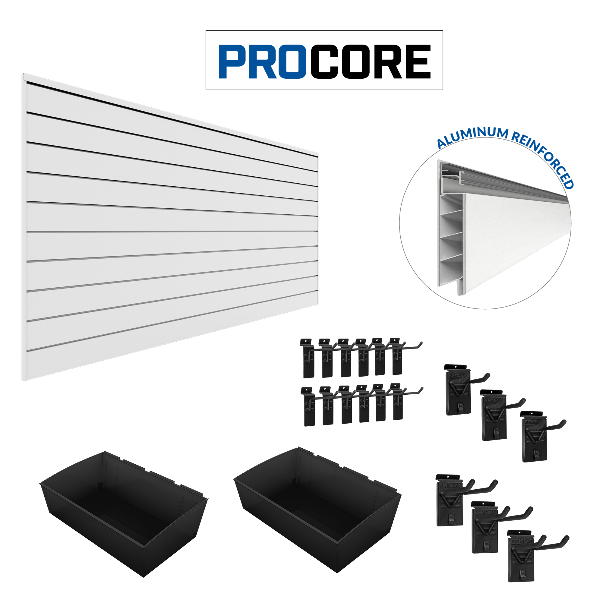 PROCORE Slatwall Organizer Bundle – STEALTH
