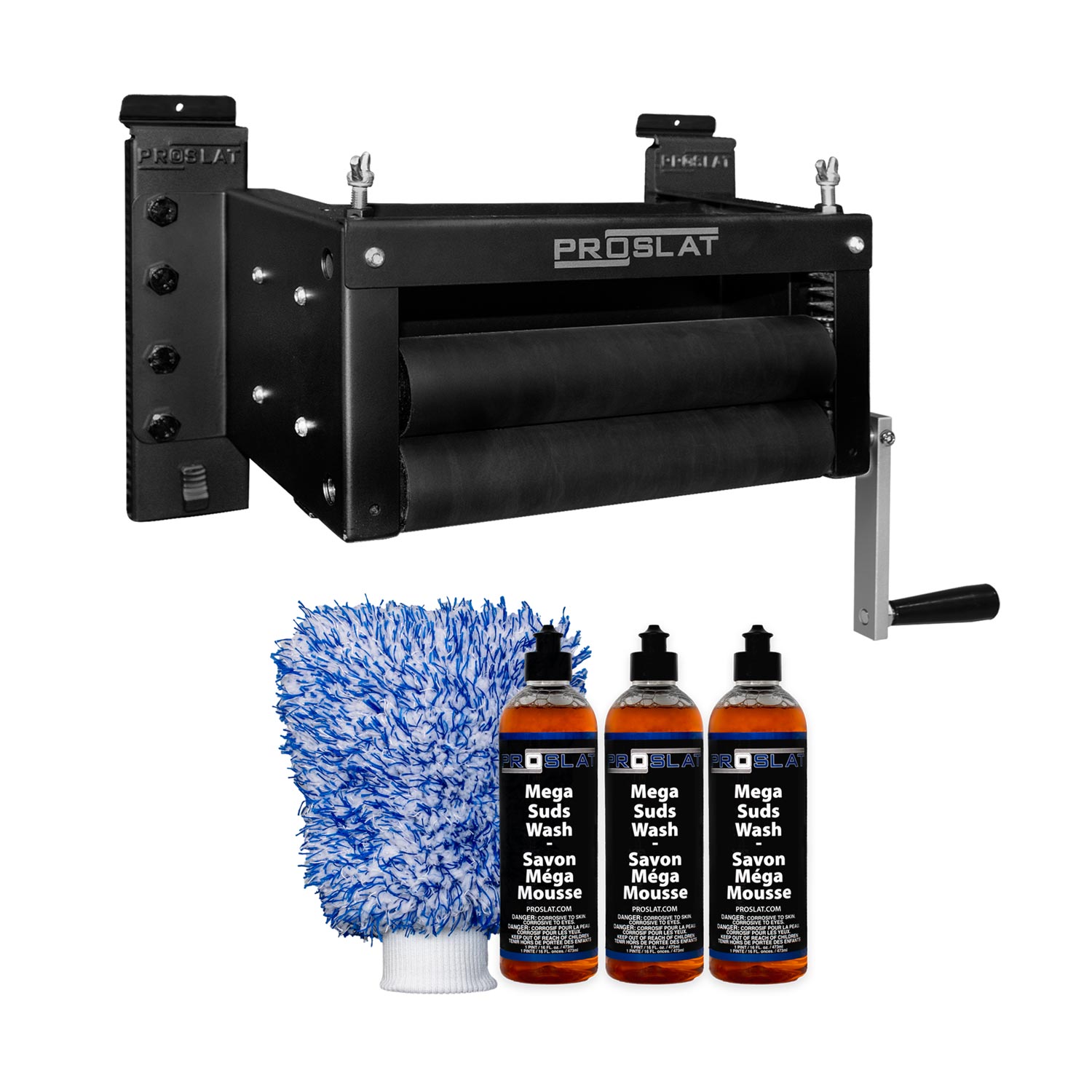 Ensemble savon nettoyant méga mousse avec mitaine  et essoreuse