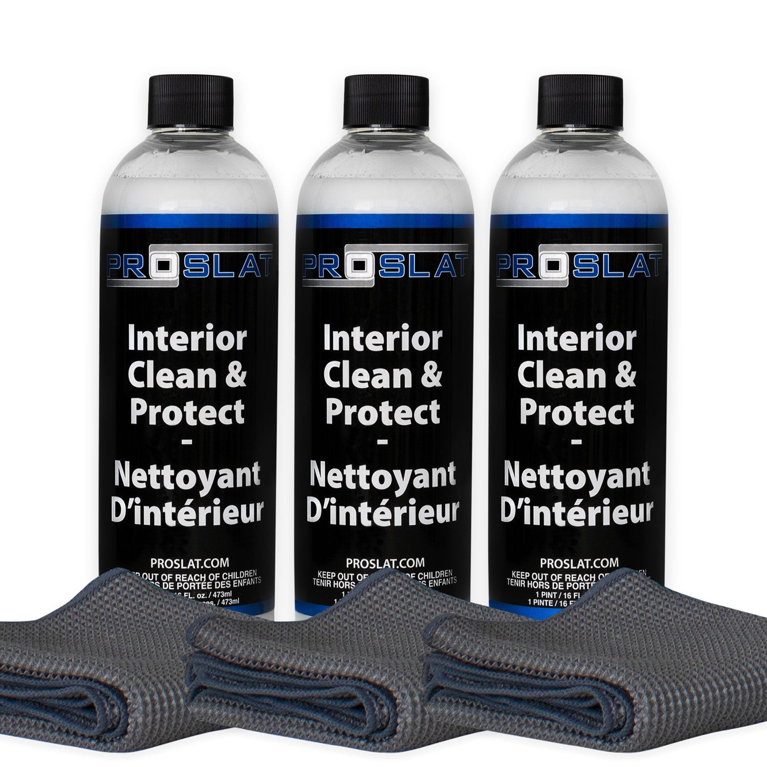 Nettoyant d'intérieur et protecteur avec Serviettes gaufrées – Lot de 3