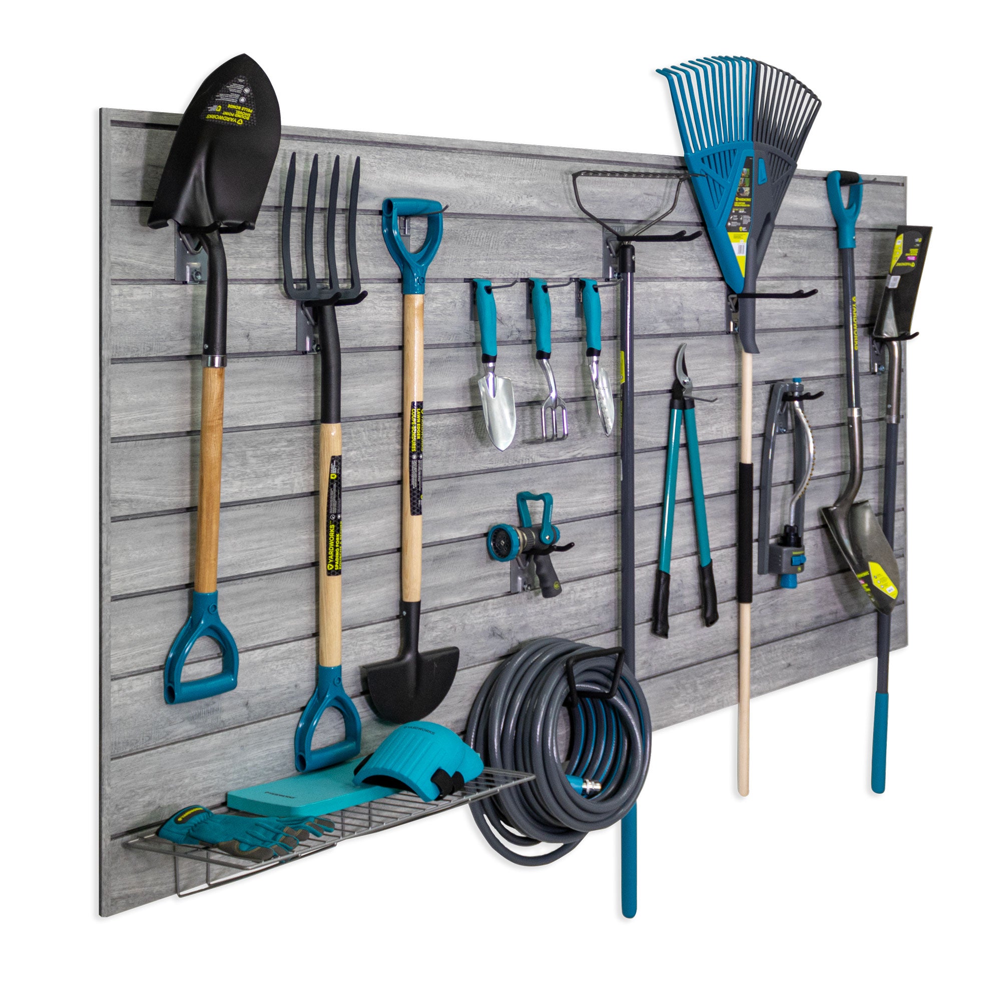 4 ft. x 8 ft. PROCORE+ Gray Wood PVC Slatwall – 4 Pack 128 sq ft