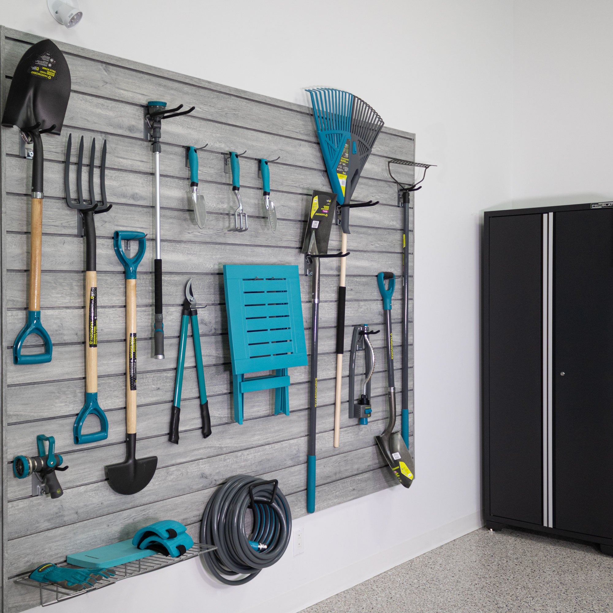 4 ft. x 8 ft. PROCORE+ Gray Wood PVC Slatwall – 4 Pack 128 sq ft