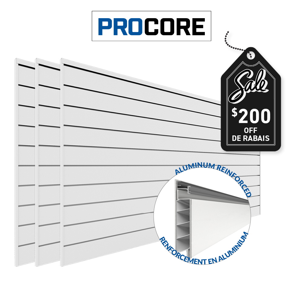 PROCORE – Panneaux en PVC de 4 pi x 8 pi – Ensemble de 3 – 96 pieds carrés