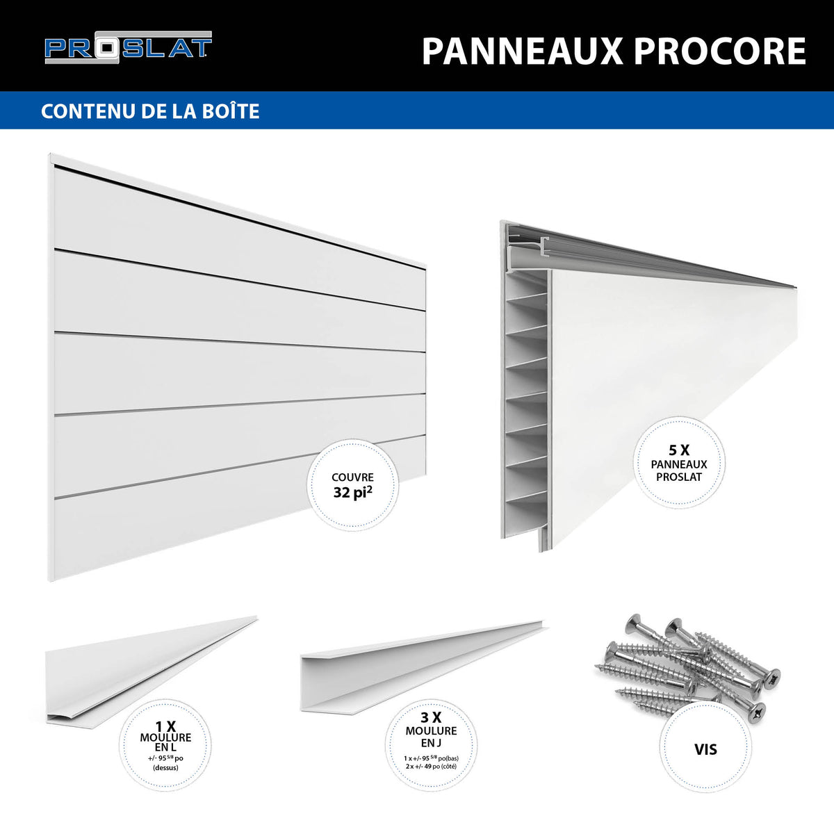 Panneaux PROCORE XL 4 pi x 8 pi