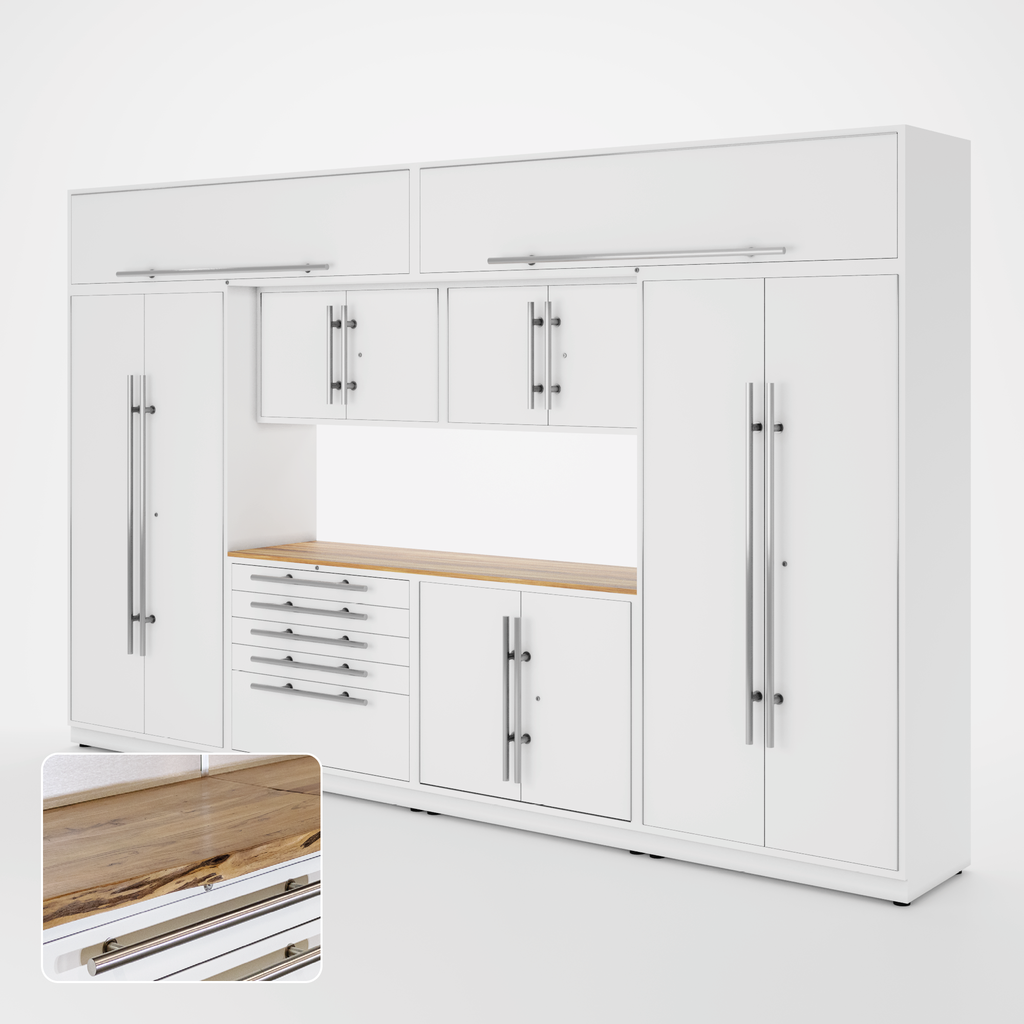 Armoires LUX — Ensemble de 13 pieds — MAX — Modules supérieurs