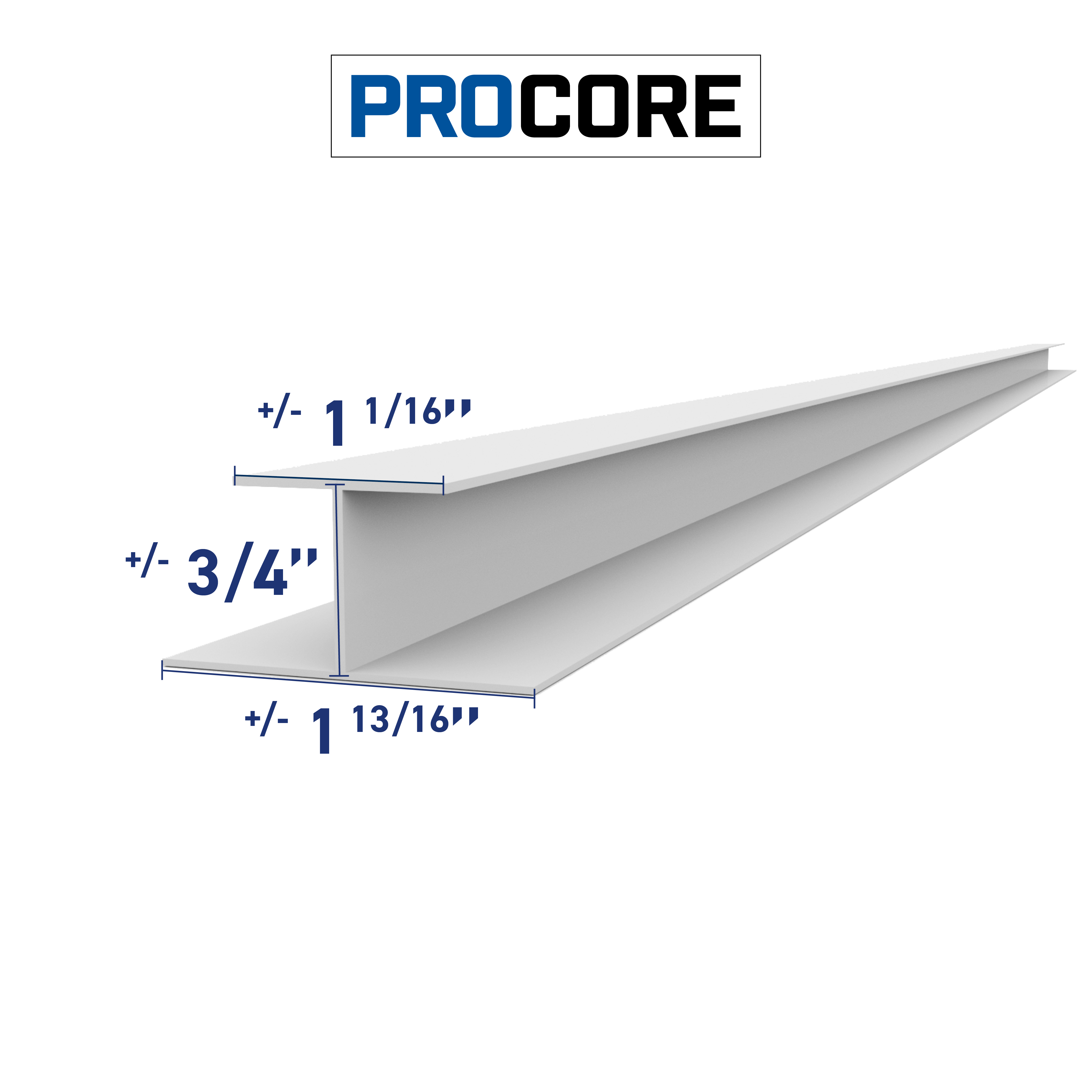 PROCORE Moulure en H de 49 po