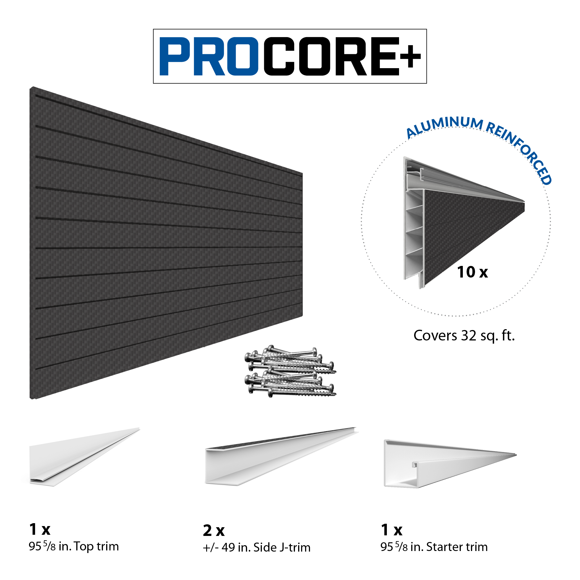 PROCORE PLUS Panneaux en PVC de 8 pi x 4 pi
