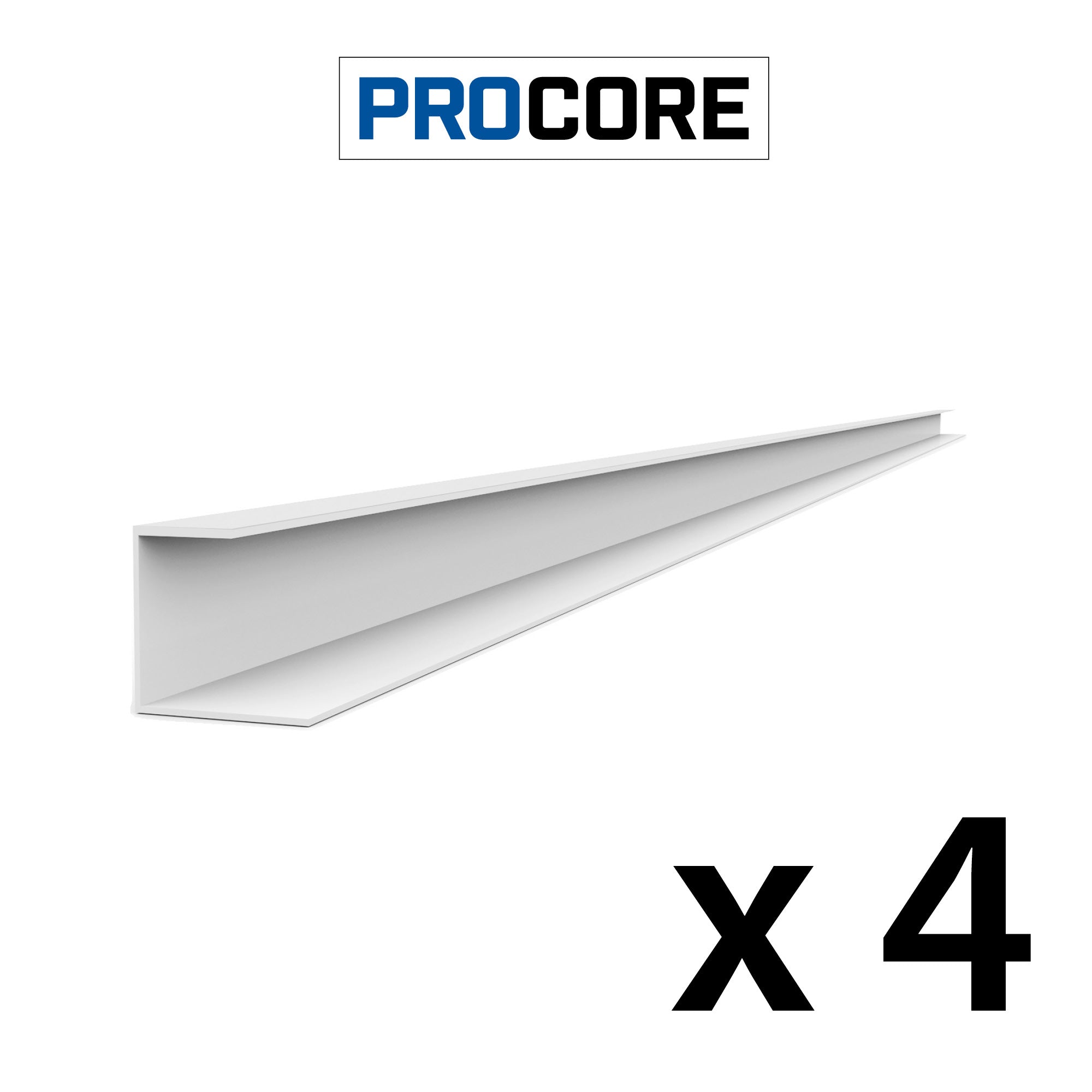 PROCORE – Ensemble de moulures latérales en PVC de 8 pi