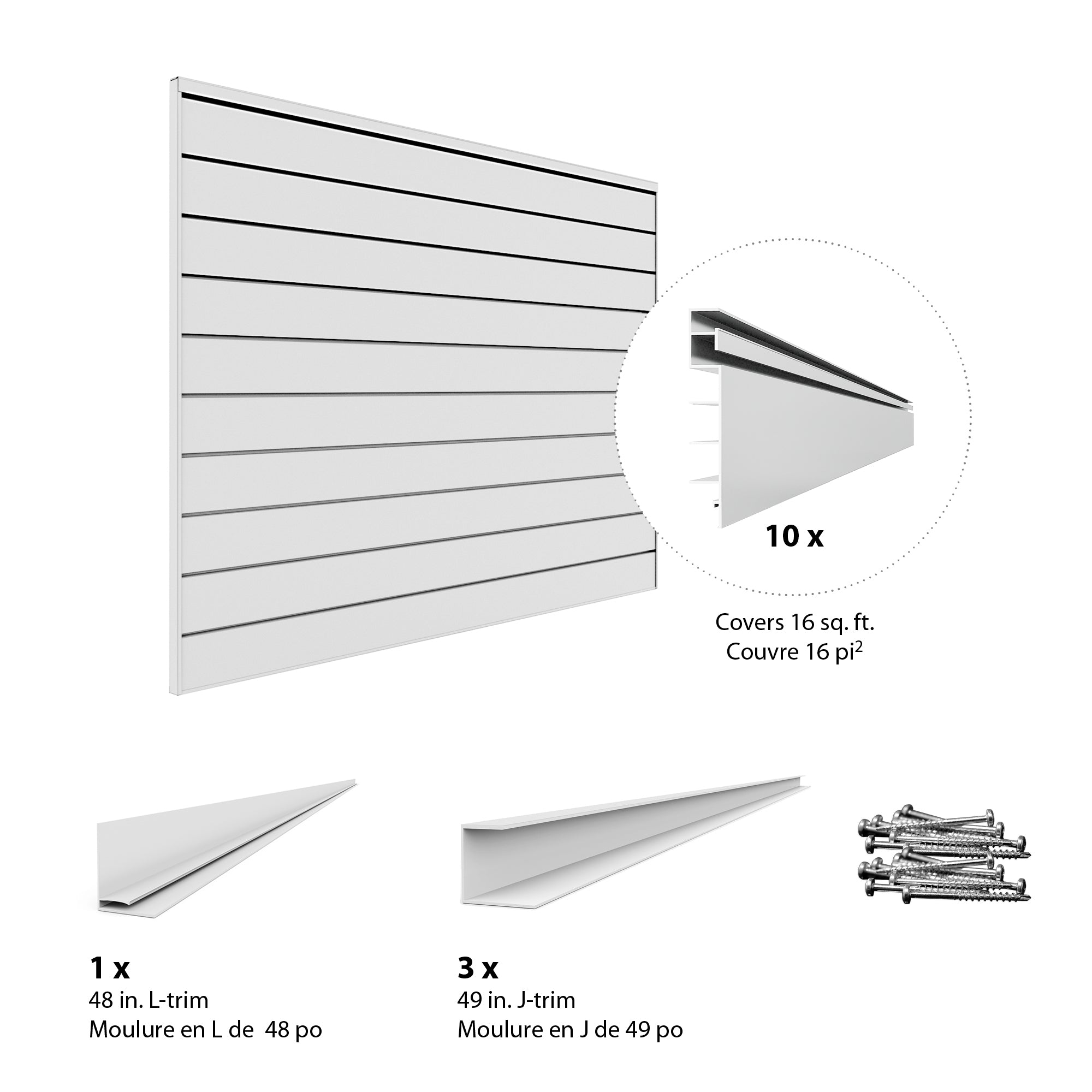 Panneaux de PVC de 4 x 4 pi