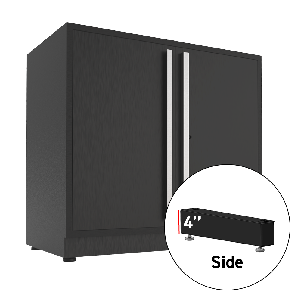 Fusion/LUX 4 in. Side Leg w/Kickplate for 40 in. Cabinet