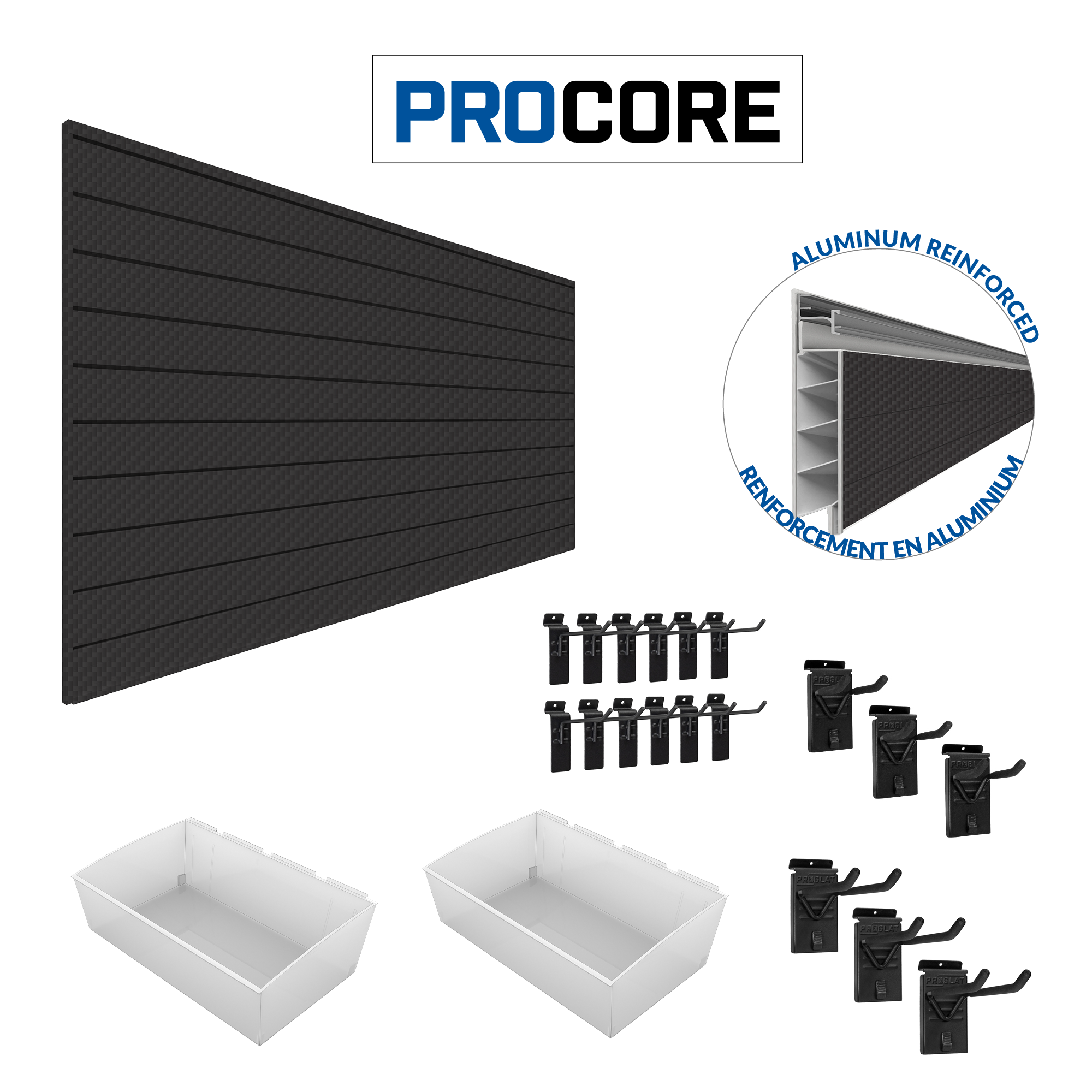 PROCORE Slatwall Organizer Bundle – STEALTH