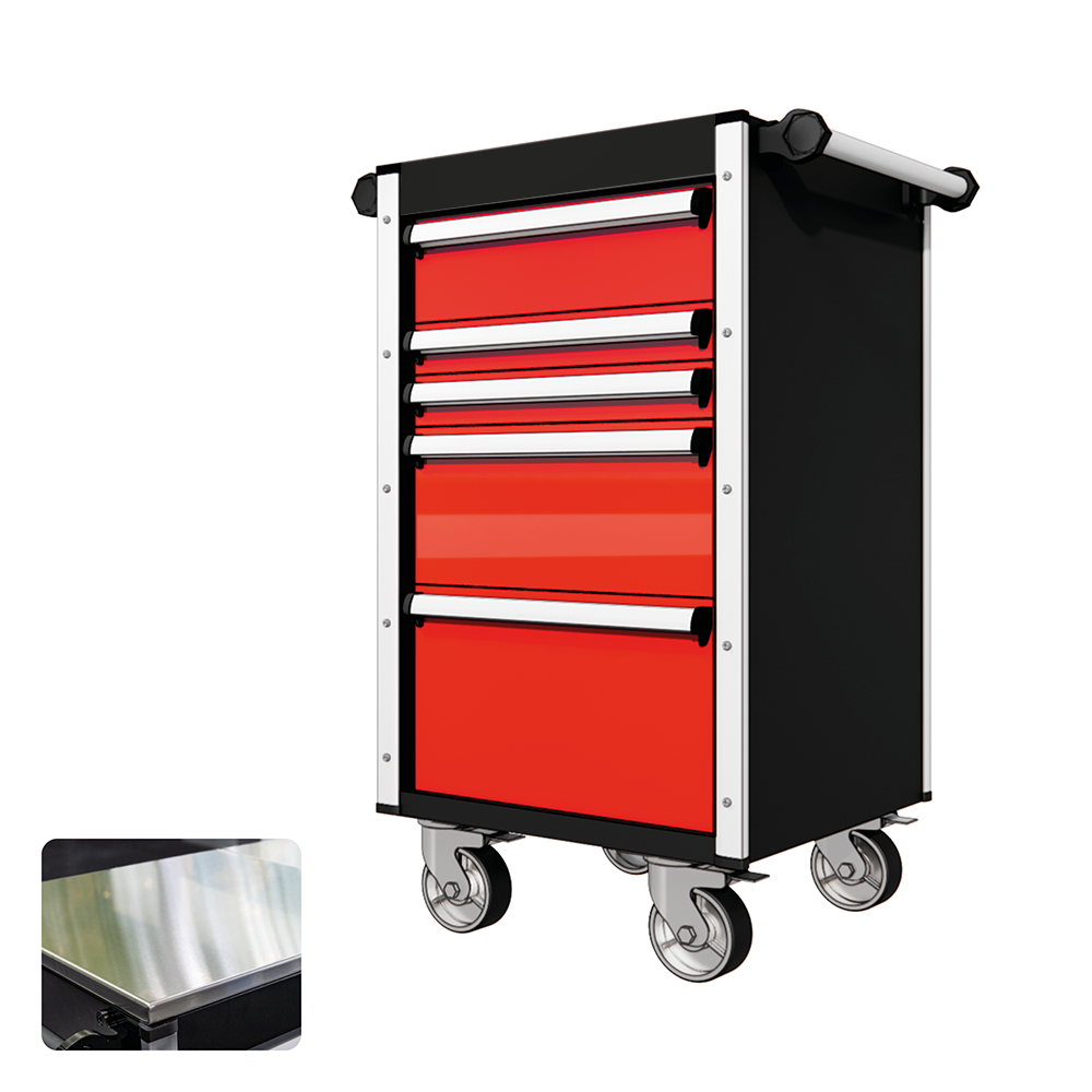 22 Series - 5 Drawers - Silver Handles - Traditional Casters