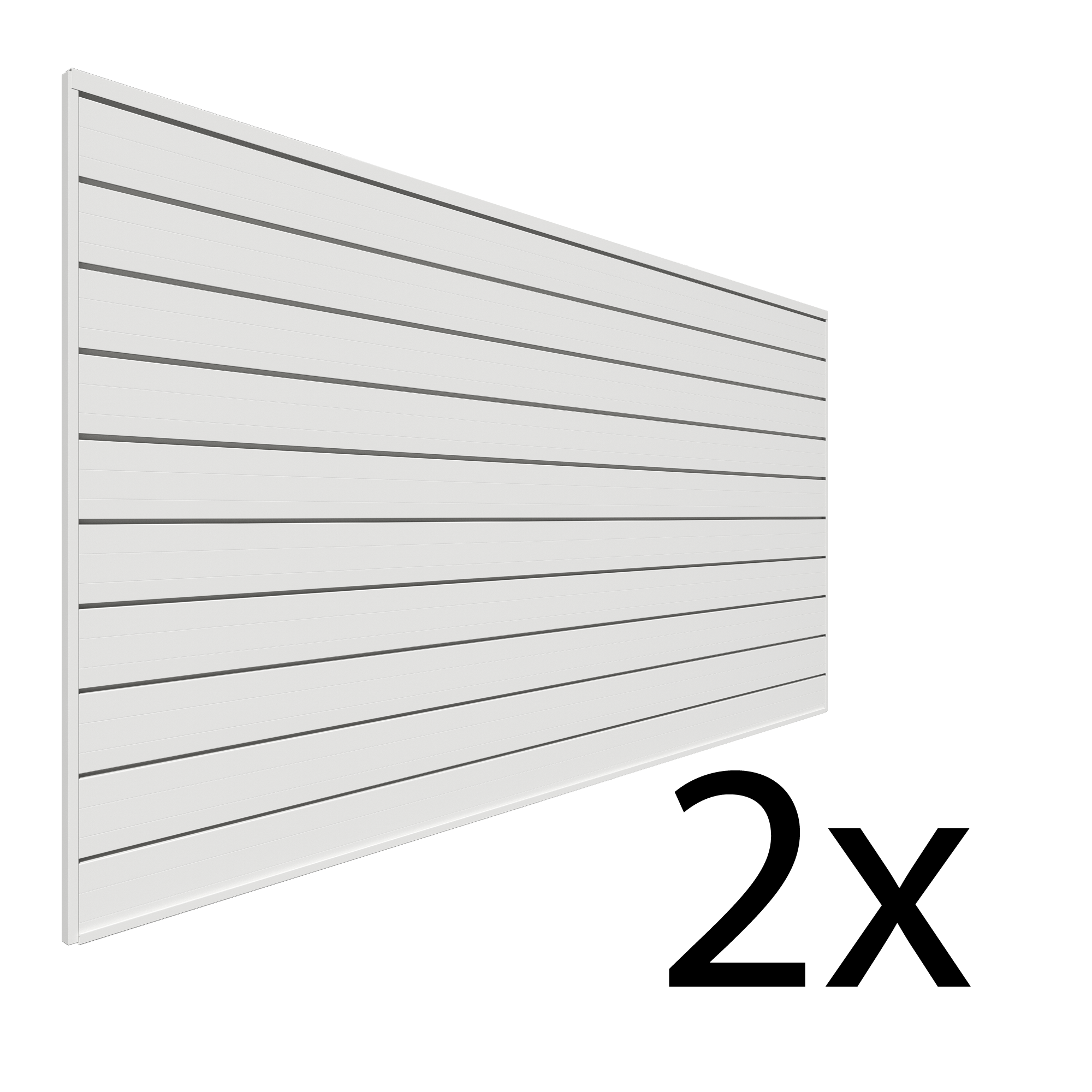 4 ft. x 8 ft. PVC Slatwall – 2 pack 64 sq ft