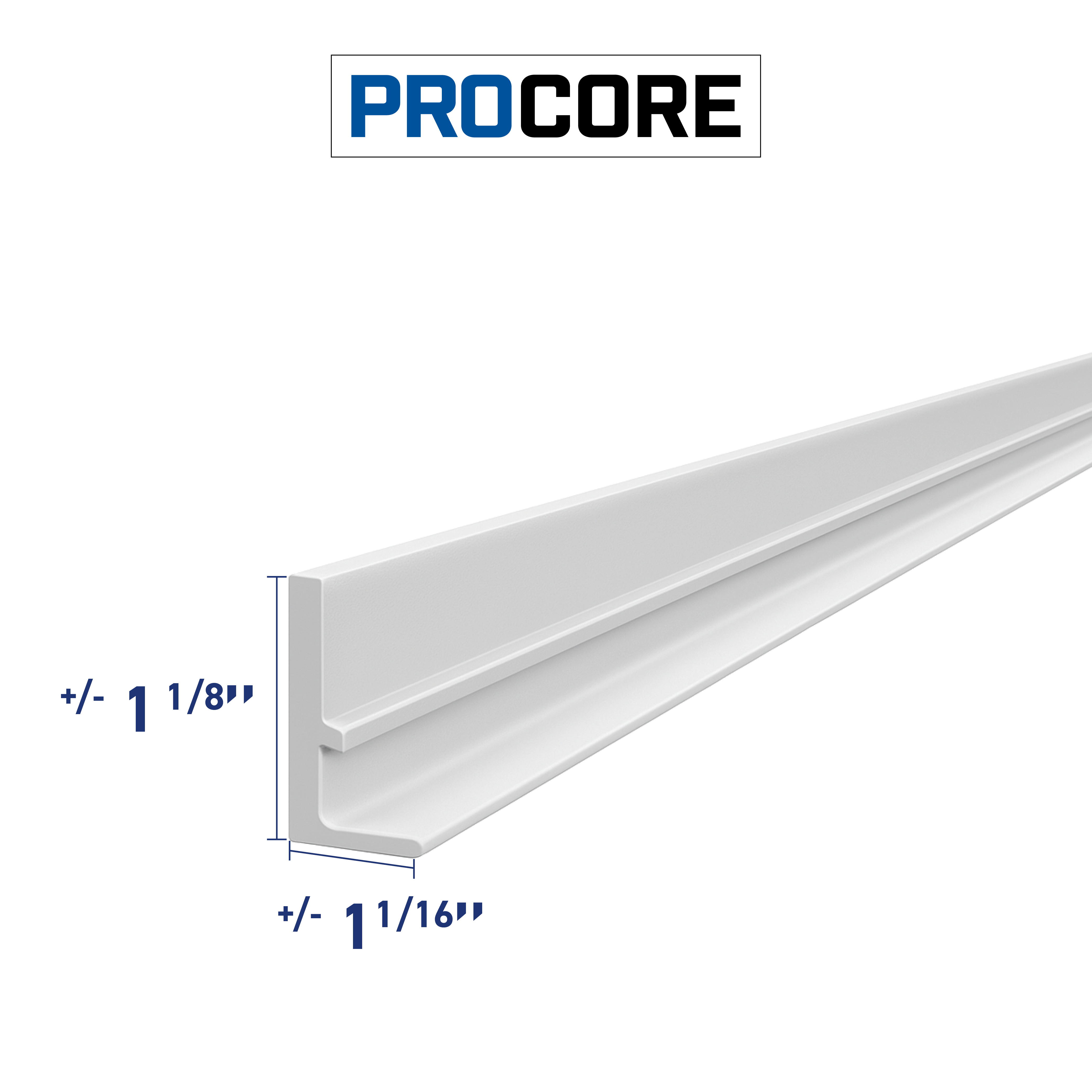 PROCORE – Ensemble de moulures supérieures en PVC de 8 pi