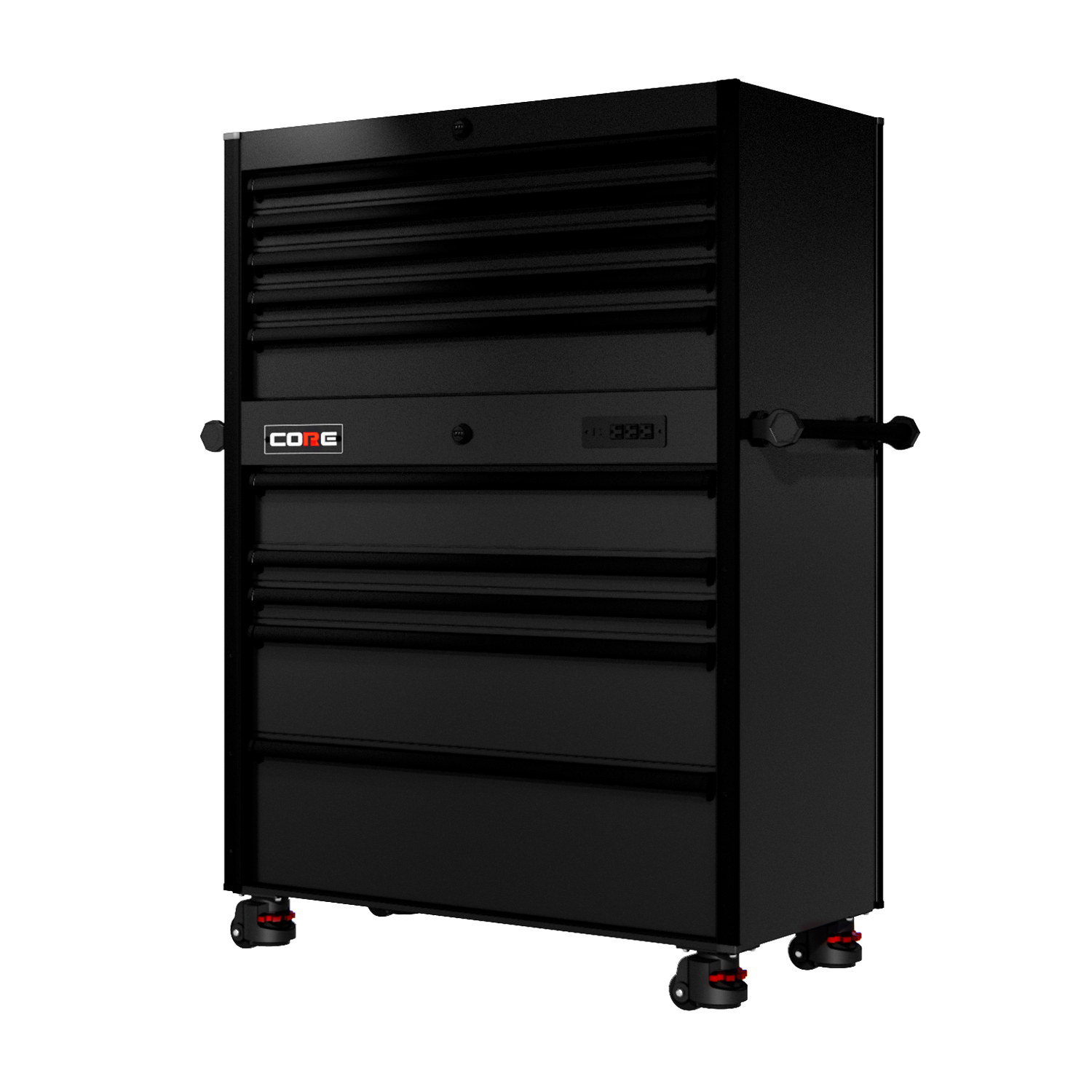 44 Series - 10 Drawers - Black Handles - Foot Casters