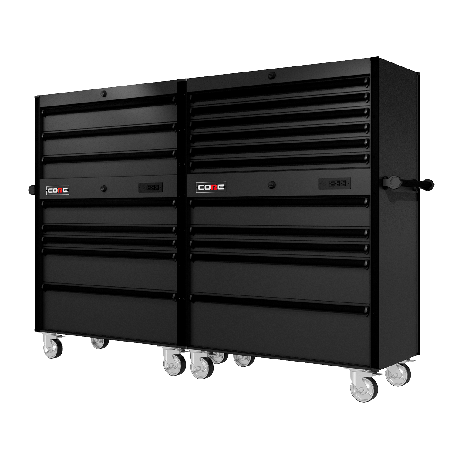 88 Series - 19 Drawers - Black Handles - Traditional Casters