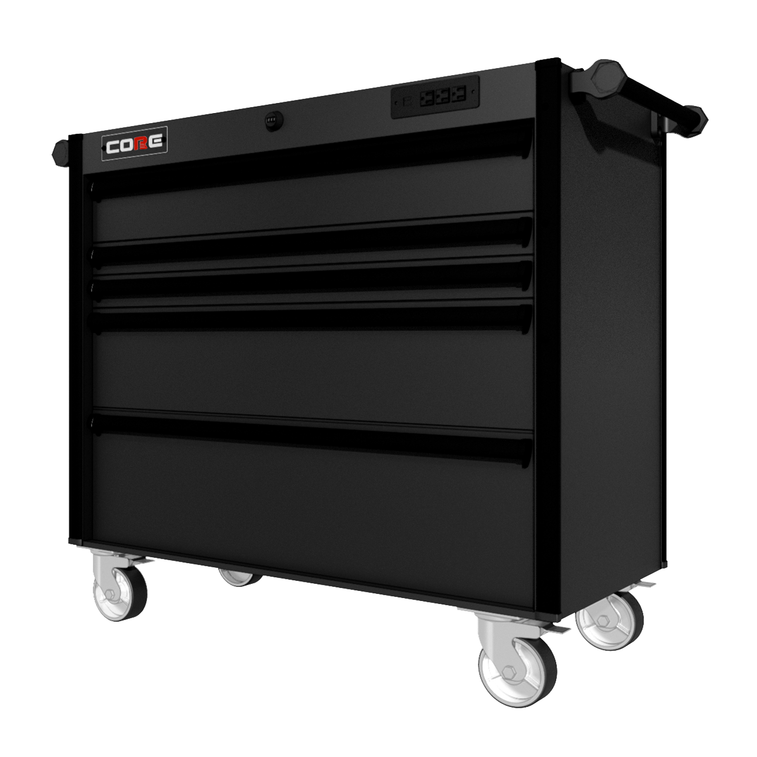 44 Series - 5 Drawers - Black Handles - Traditional Casters