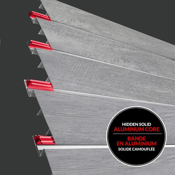 4 x 8 ft. PROCORE+ Gray Wood PVC Slatwall – 3 Pack 96 sq ft