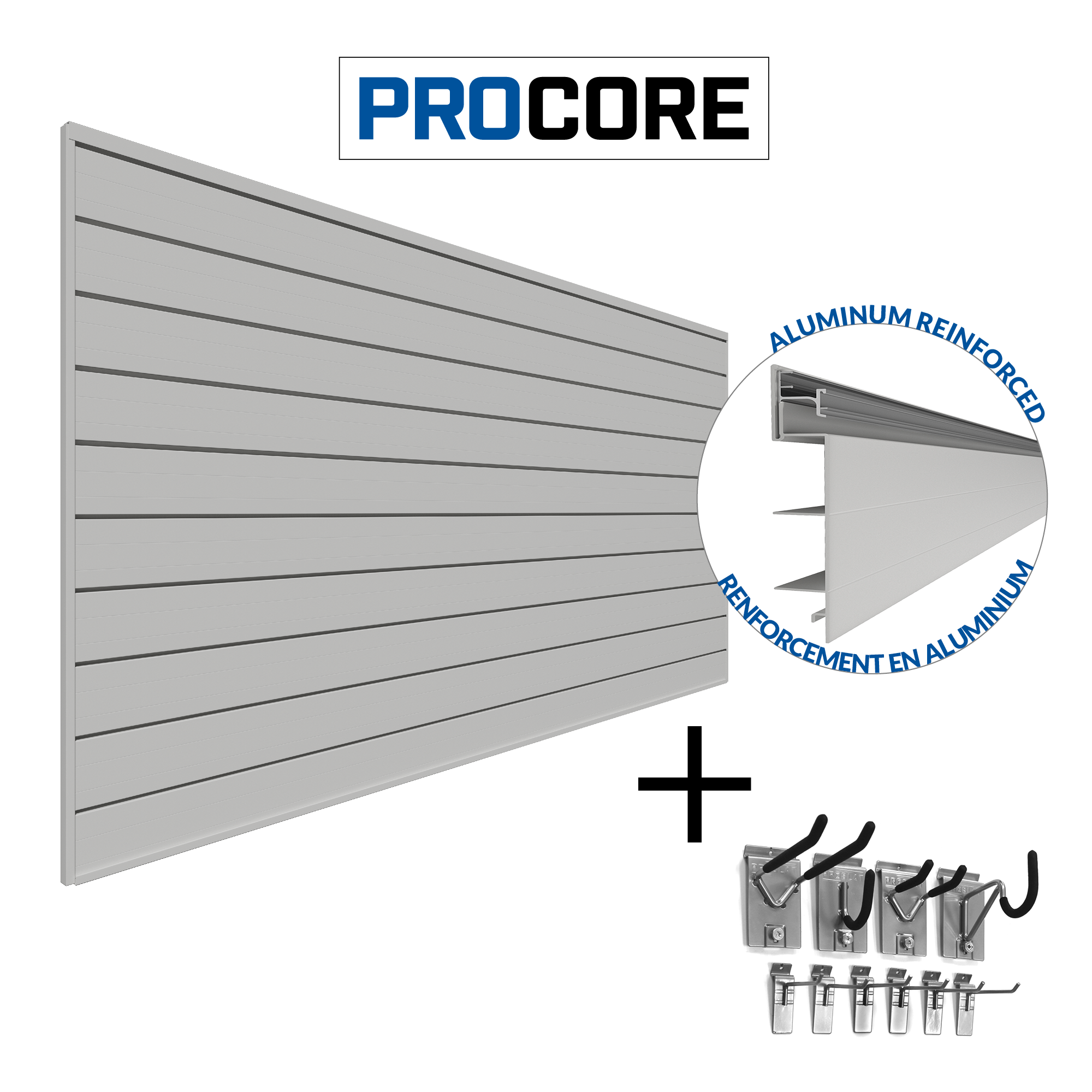 PROCORE – Ensemble de panneaux avec 10 crochets