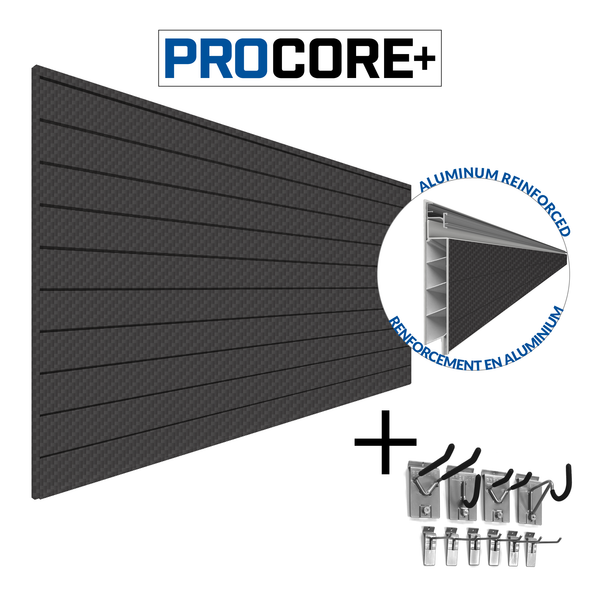 PROCORE+ Black Carbon Fiber Slatwall Mini Bundle