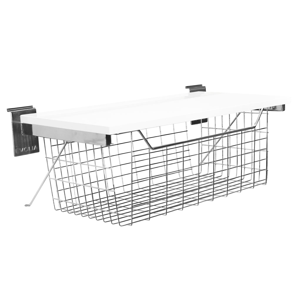 Chrome Pull-out Basket with Shelf