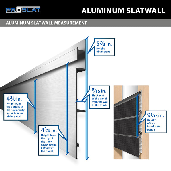 4 ft. x 4 ft. Aluminum Slatwall