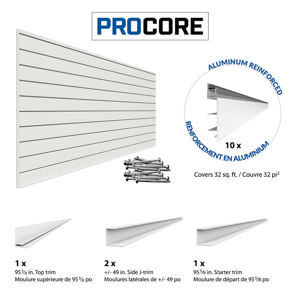 PROCORE Slatwall Basic Bundle – White