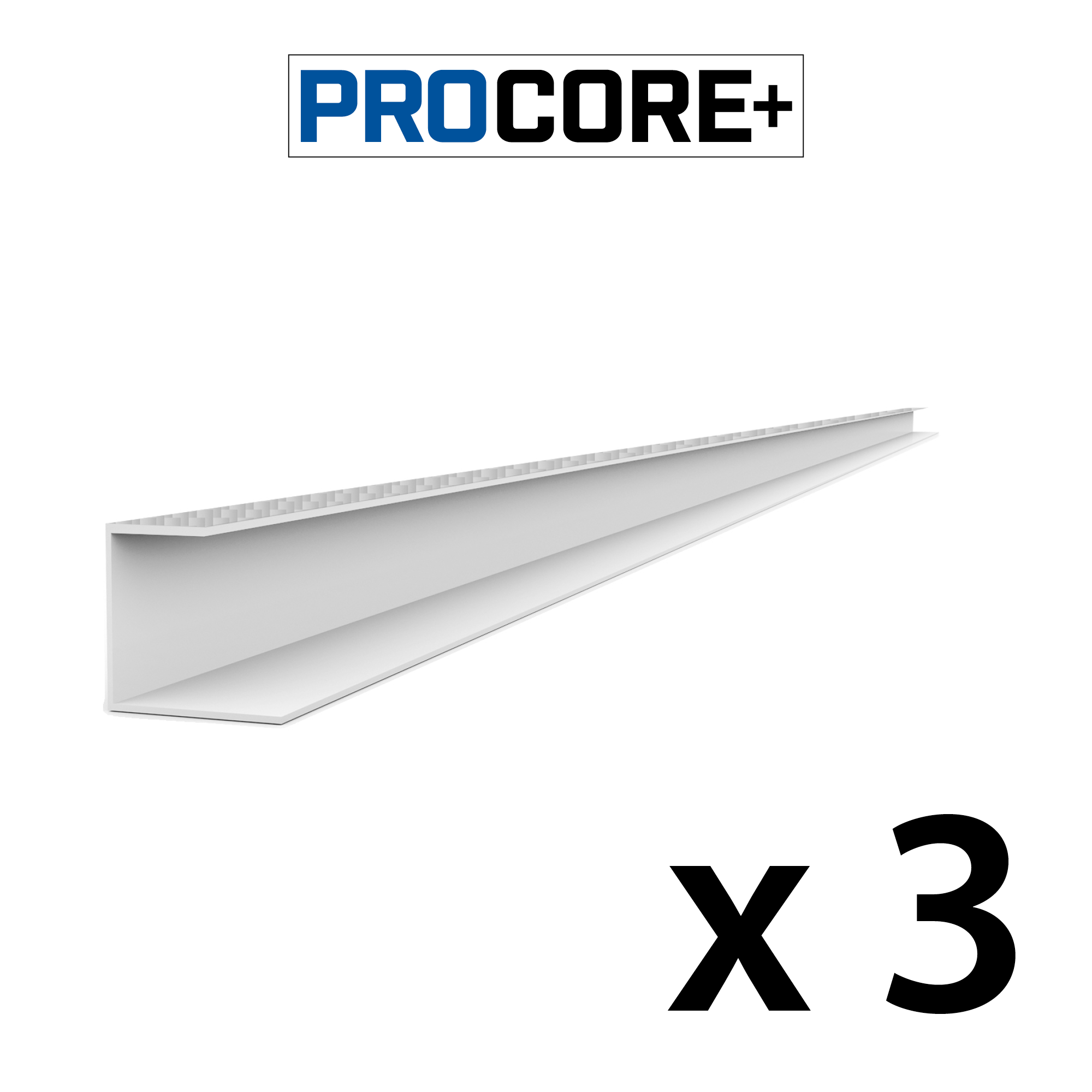 8 ft. PROCORE+ Silver gray carbon fiber PVC Side Trim Pack