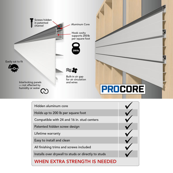 PROCORE Slatwall Sports Bundle – White